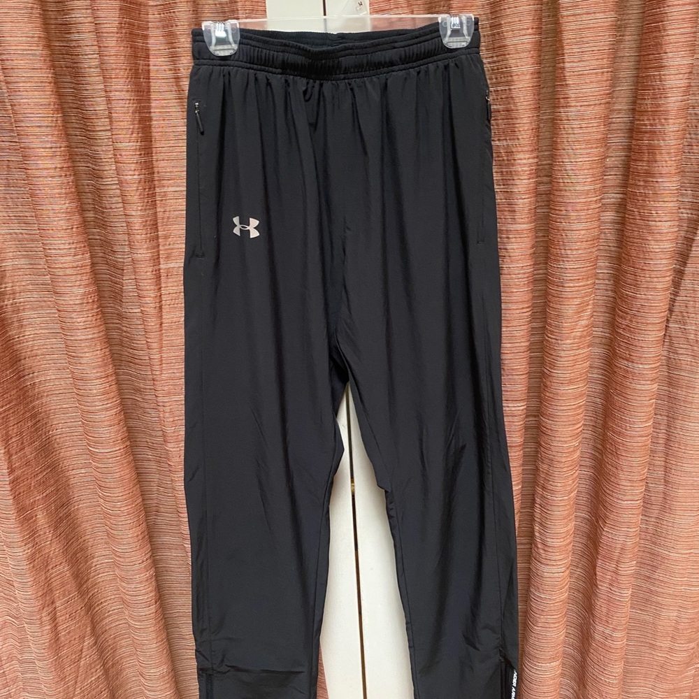 Under Armour HeatGear Lightweight Warmup Pants, Men’s Size Small, Zipper Ankles